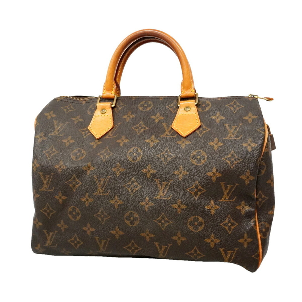 Louis Vuitton Monogram Speedy 30 Handbag M41108 Brown Women's P3568455